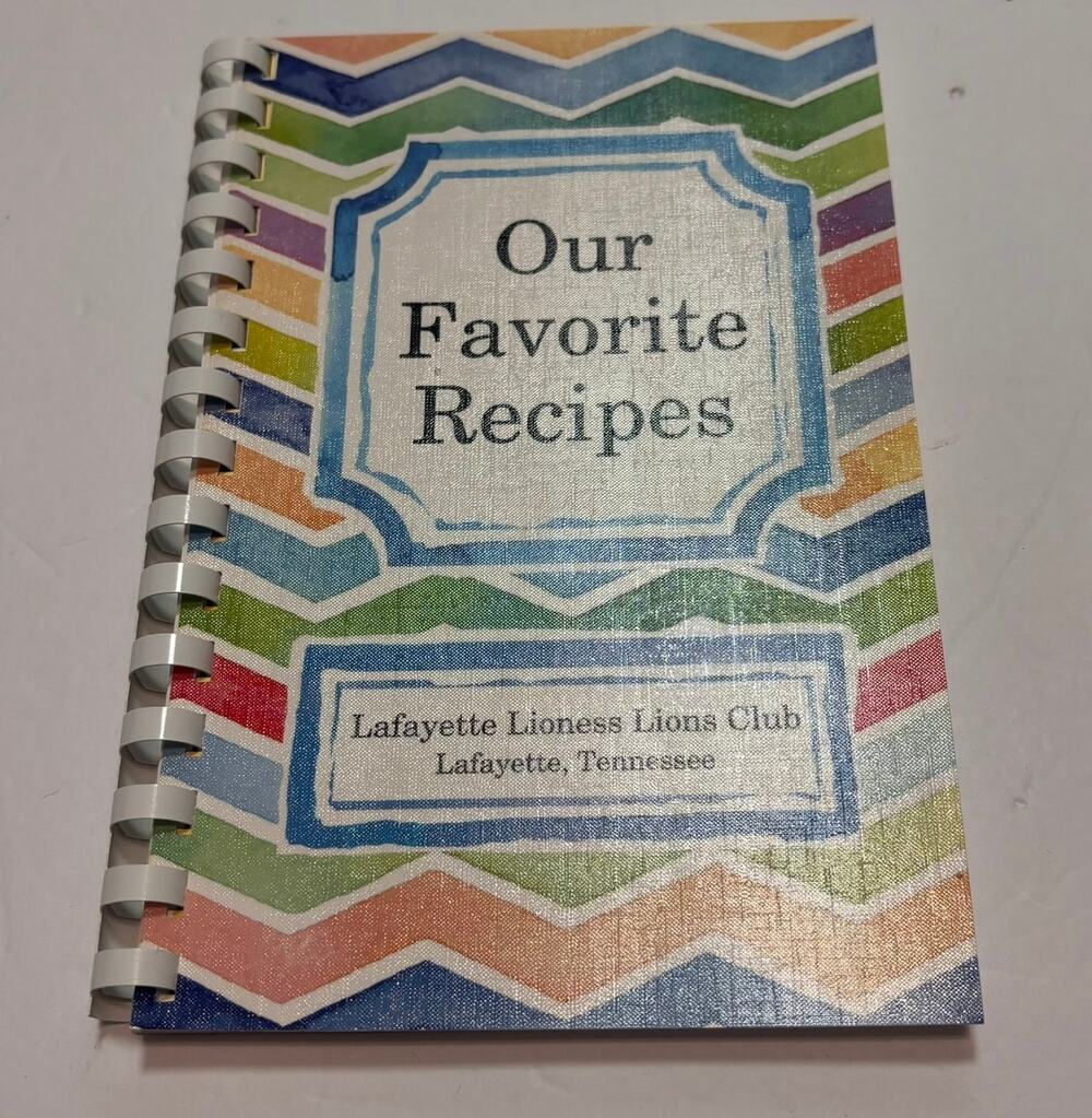 2021 Lafayette TN Lioness Lions Club Cookbook Our Favorite Recipes Spiral PB